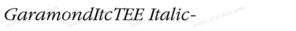 GaramondItcTEE Italic字体转换